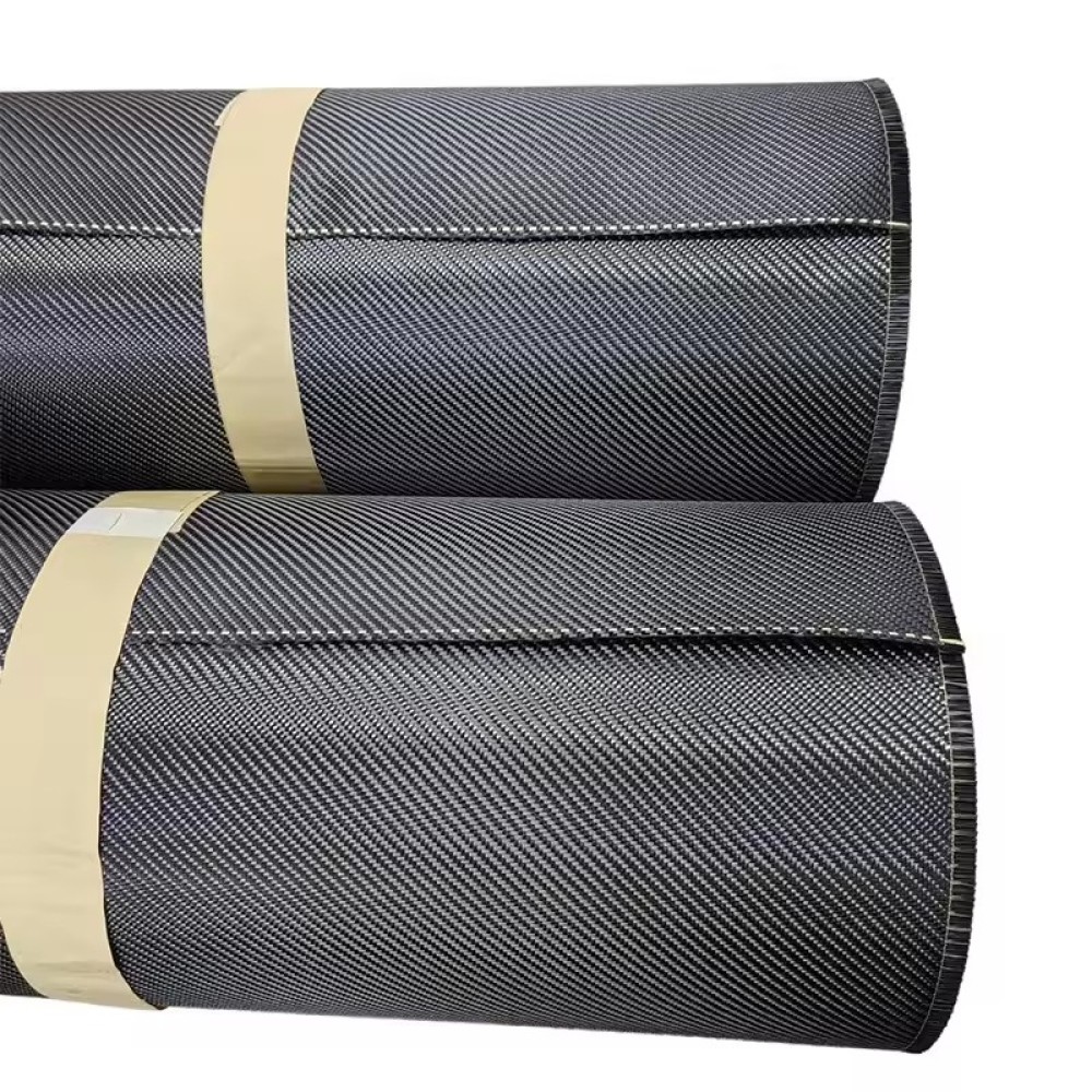 High Strength 3k 6k 12K T300 T600 200gsm 2x2 Twill Weave Setting Lightweight Carbon Fiber Fabric Roll Carbon Fiber Cloth