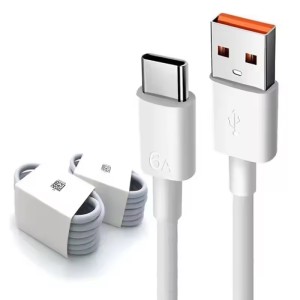 TechPhantom 1M 2M Type-C Super Fast Charging Cable for Mobile Phone Computer 6A Pure Copper Conductor TPE/PVC Jacket