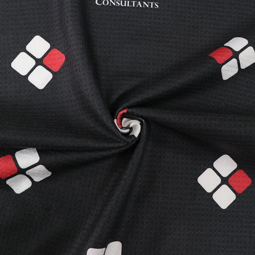 Double Sided Printed Golf Towel Microfiber Waffle Golf Towel With Ring